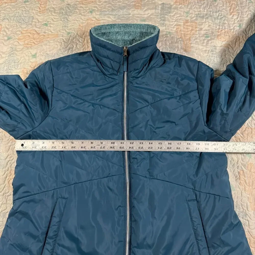 Free Country Reversible Jacket Womens XL Blue Fleece Lined Coat - Picture 8 of 11